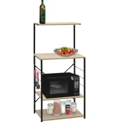 vidaXL Magnetronkast 60x39,6x123 cm bewerkt hout zwart en eikenkleurig
