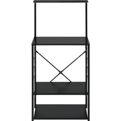 vidaXL Magnetronkast 60x39,6x123 cm bewerkt hout zwart