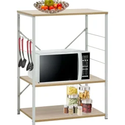 vidaXL Magnetronkast 60x39,6x79,5 cm bewerkt hout wit en eikenkleurig