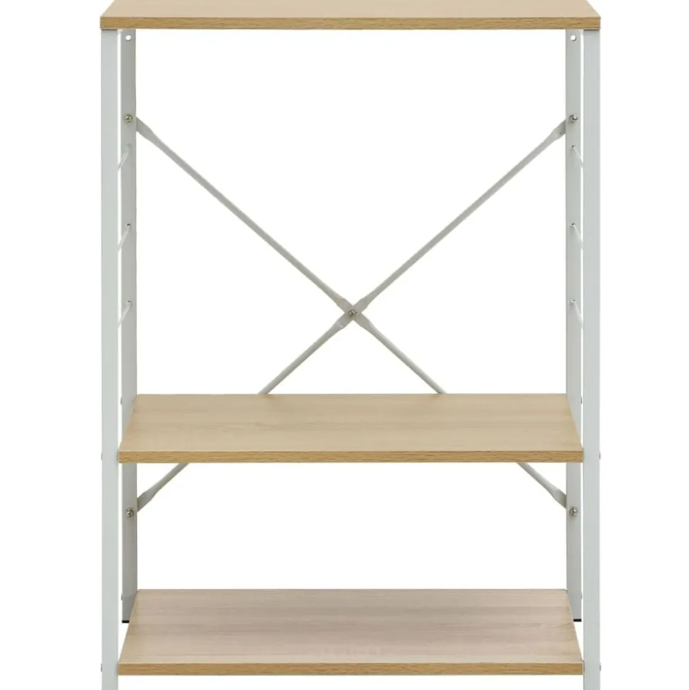 vidaXL Magnetronkast 60x39,6x79,5 cm bewerkt hout wit en eikenkleurig