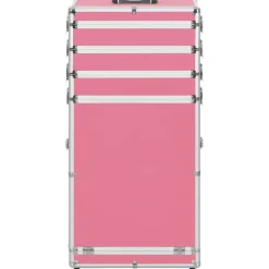 vidaXL Make-up trolley aluminium roze