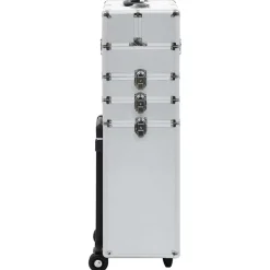vidaXL Make-up trolley aluminium zilverkleurig
