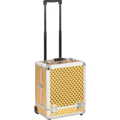 vidaXL Make-up trolley 35x29x45 cm aluminium goudkleurig