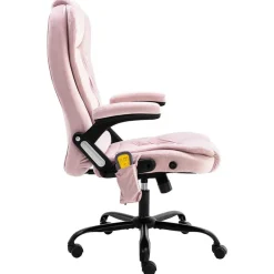 vidaXL Massagekantoorstoel fluweel roze