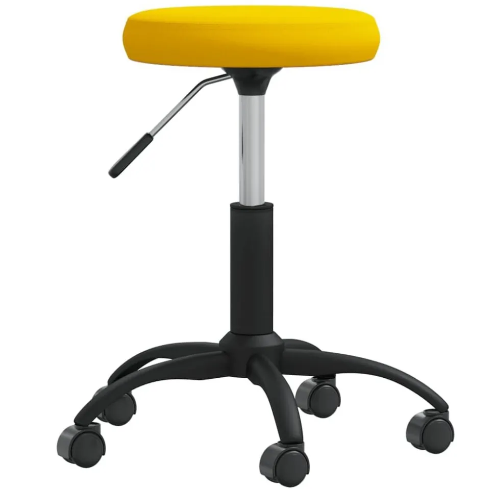 vidaXL Massagekruk fluweel mosterdgeel