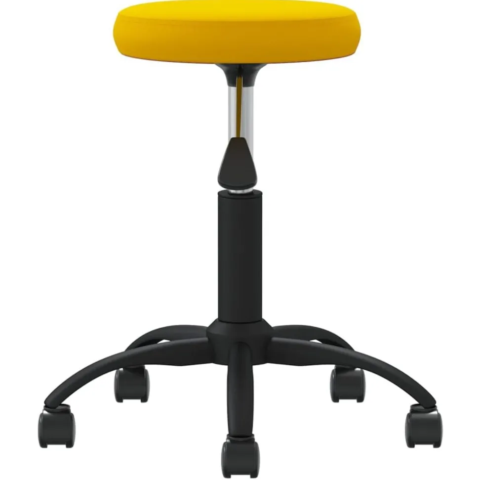 vidaXL Massagekruk fluweel mosterdgeel