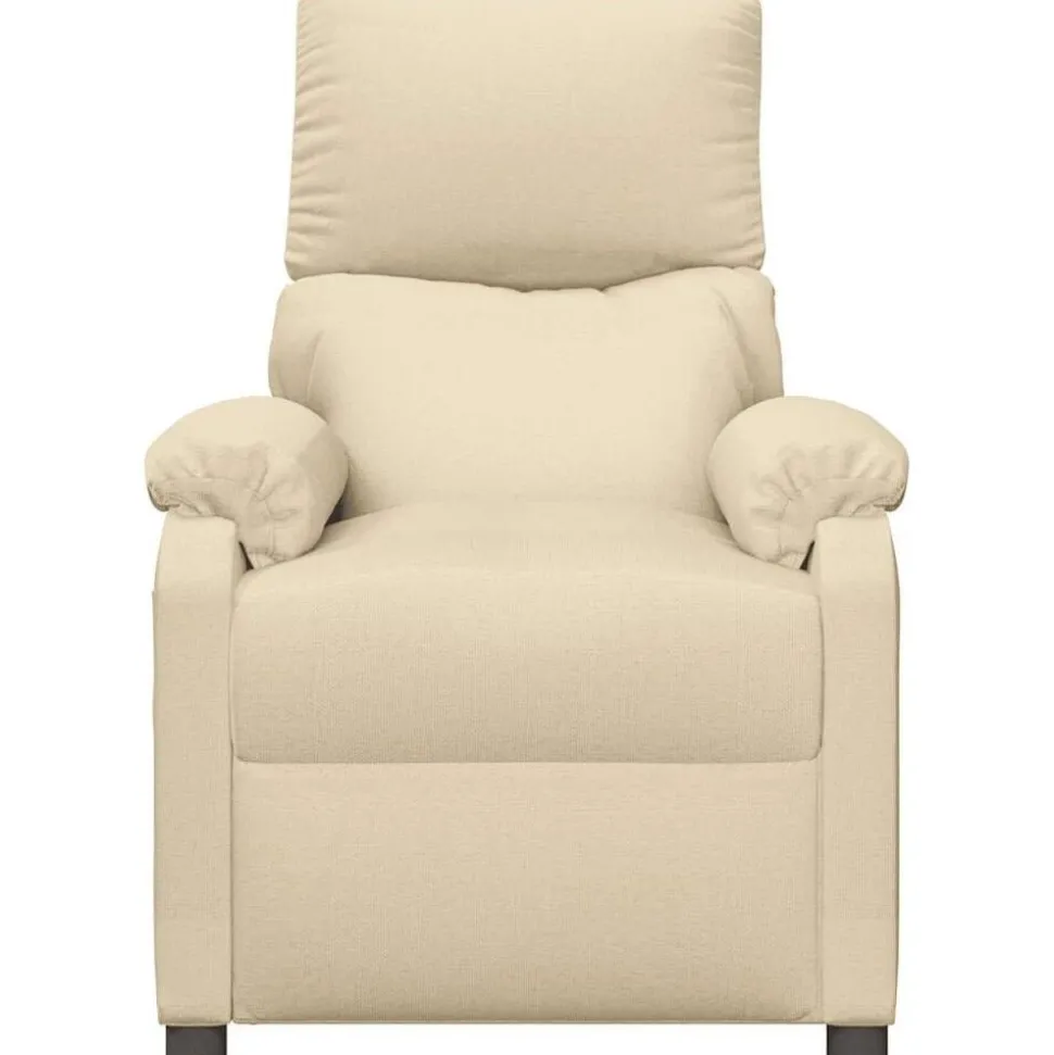 vidaXL Massagestoel stof crèmekleurig