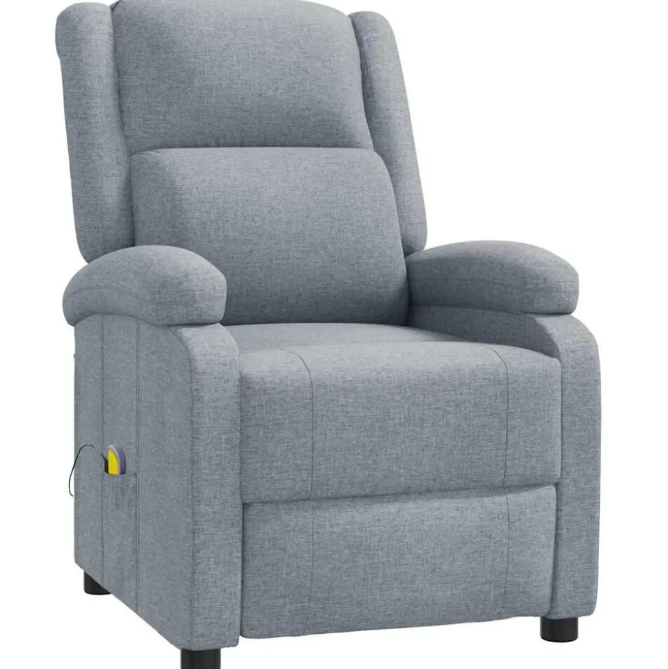 vidaXL Massagestoel stof lichtgrijs
