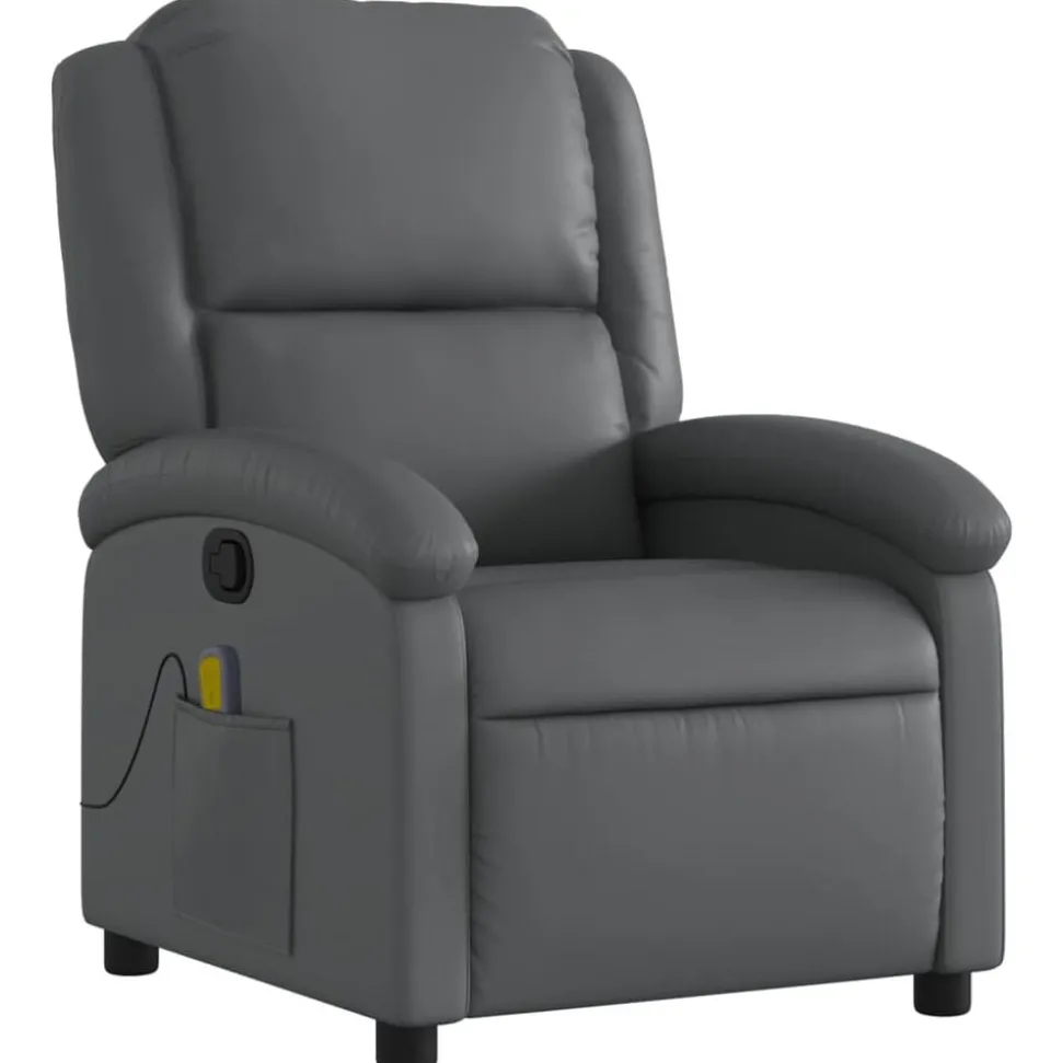 vidaXL Massagestoel van grijs kunstleer