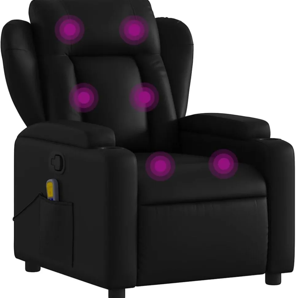 vidaXL Massagestoel van zwart kunstleer
