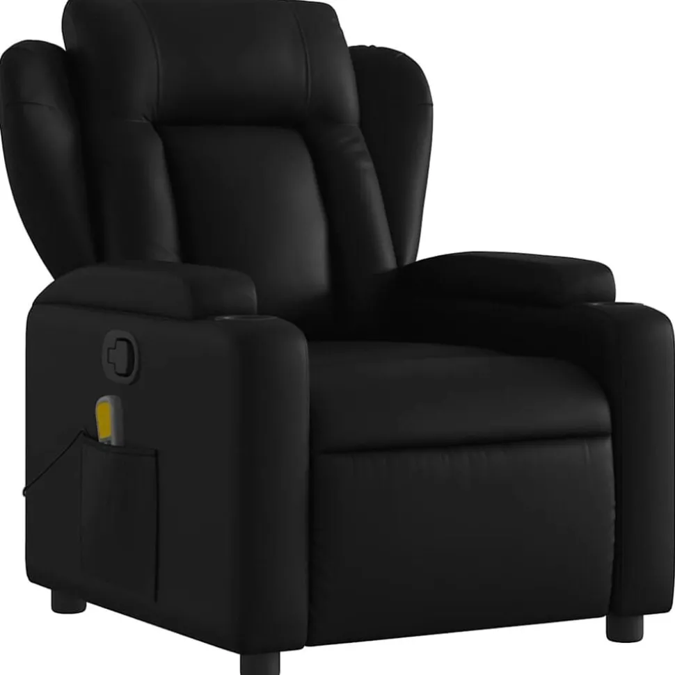 vidaXL Massagestoel van zwart kunstleer