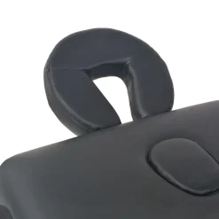 vidaXL Massagetafel inklapbaar 2 zones 10 cm dik zwart