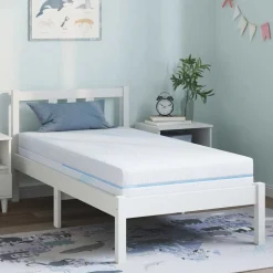 vidaXL Matras Wit 80 x 160 cm Jacquard stof
