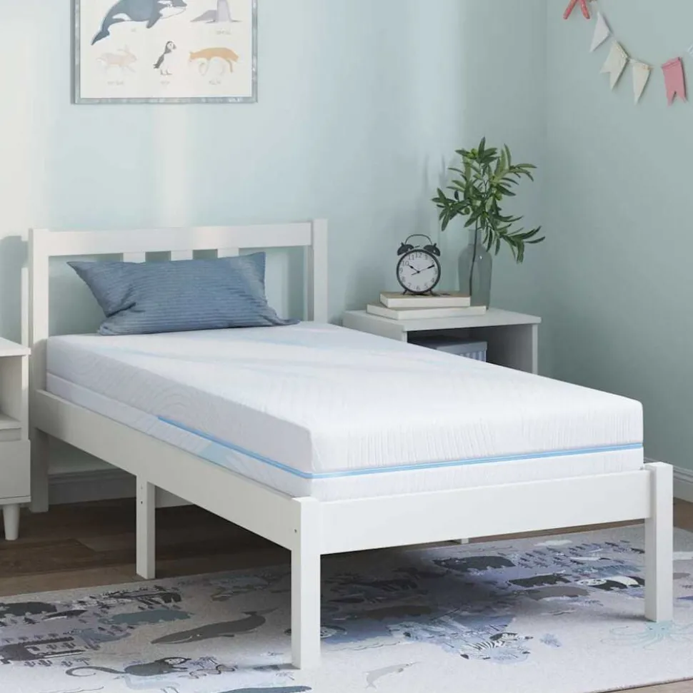 vidaXL Matras Wit 80 x 160 cm Jacquard stof