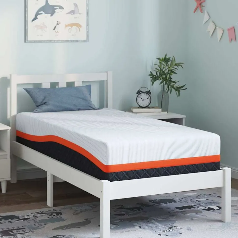 vidaXL Matras Wit en Grijs 80 x 160 cm Jacquard stof