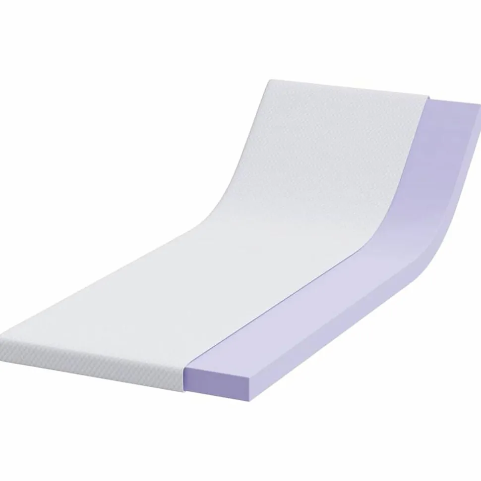 vidaXL matrastopper Wit 70 x 200 cm Jacquard Stof