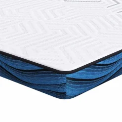 vidaXL matrastopper Wit 70 x 200 cm Jacquard stof