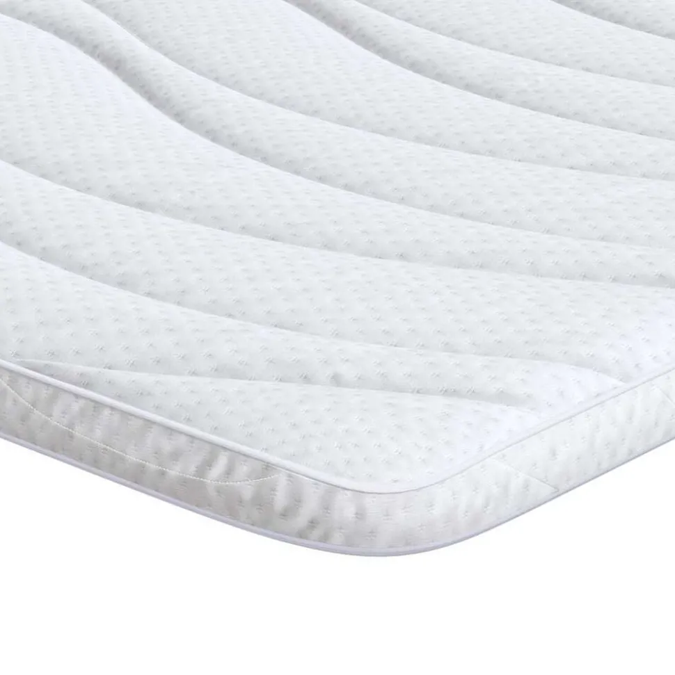vidaXL matrastopper Wit 70 x 200 cm Gebreide Stof