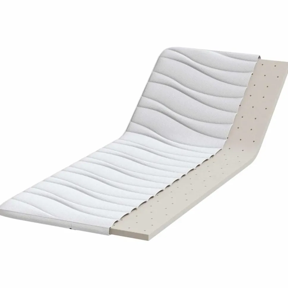 vidaXL matrastopper Wit 70 x 200 cm Gebreide Stof