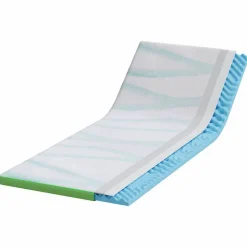 vidaXL matrastopper Wit en Groen 80 x 200 cm Jacquard Stof