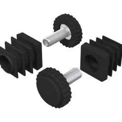 vidaXL Meubel Levelers Verstelbaar 2 pcs Zwart M6 PP