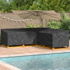 vidaXL Meubelhoes Zwart 270 x 270 x 80 cm 600D Oxford Stof