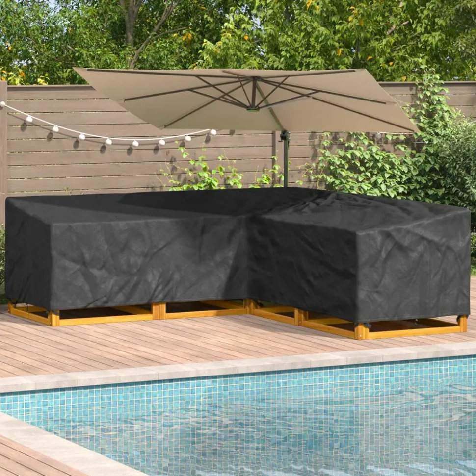 vidaXL Meubelhoes Zwart 270 x 270 x 80 cm 600D Oxford Stof