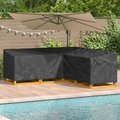 vidaXL Meubelhoes Zwart 235 x 235 x 85 cm 210D Oxford Stof