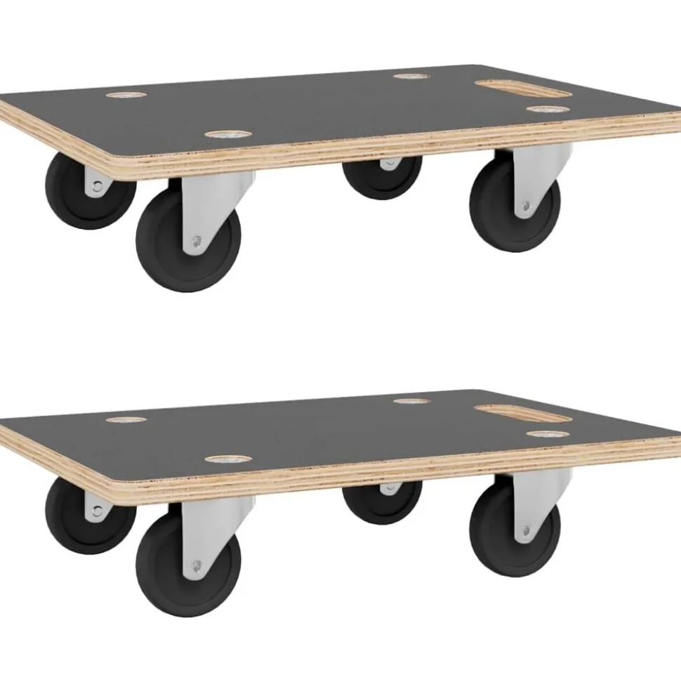 vidaXL Meubelhondjes 2 st rechthoekig 250 kg 50x35x11,5 cm