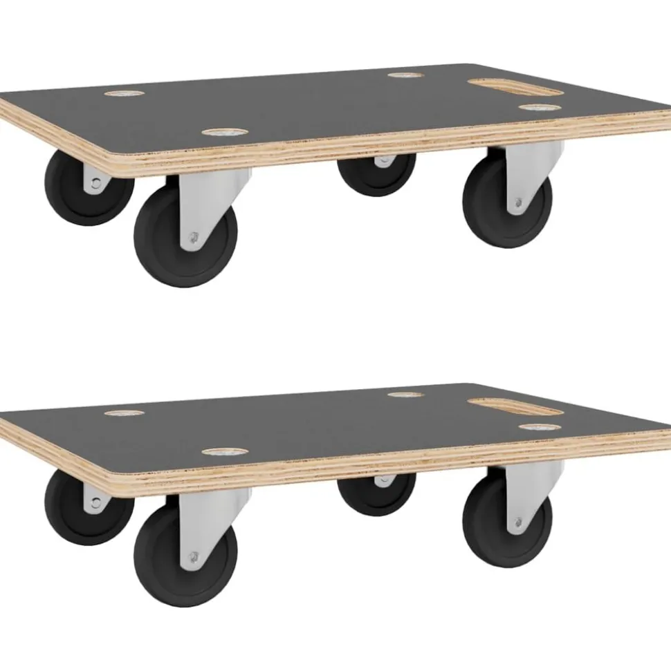 vidaXL Meubelhondjes 2 st rechthoekig 250 kg 60x40x11,5 cm