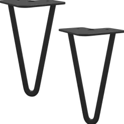 vidaXL Meubelpoot 2 pcs Zwart 54.1 x 54.1 x 100 mm IJzer