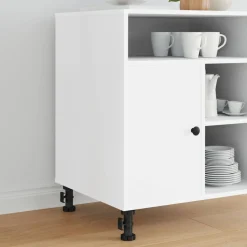 vidaXL Meubelpoten Verstelbaar 2 pcs Zwart 46 x 46 x 128 mm PP