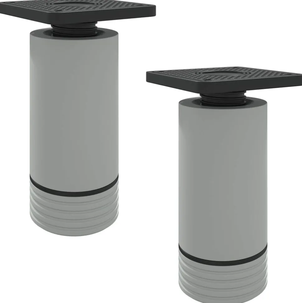 vidaXL Meubelpoten Verstelbaar 2 pcs Wit 64 x 64 x 100 mm PP