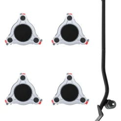 vidaXL Meubelrollers 4 st met lifter 14,5x13,5x4 cm staal 400 kg