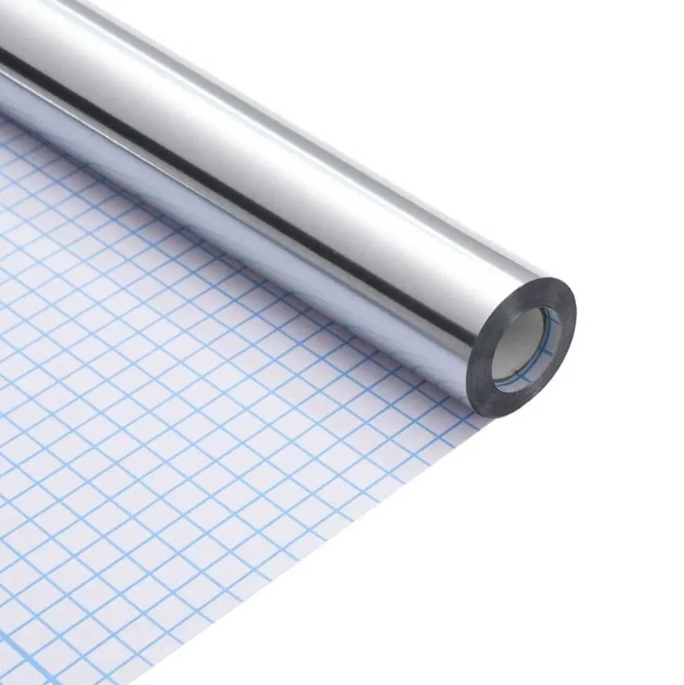 vidaXL Meubelsticker Zilver 90 x 500 cm Kunststof
