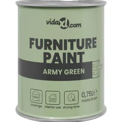 vidaXL Meubelverf Groen 0,75 L Wandprint
