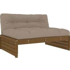 vidaXL Middenbank 120x80 cm massief grenenhout honingbruin