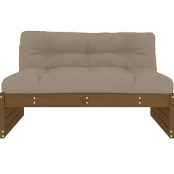 vidaXL Middenbank 120x80 cm massief grenenhout honingbruin
