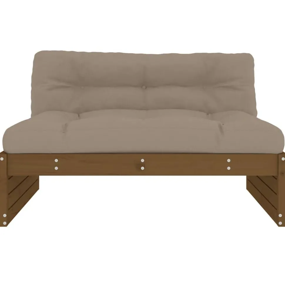 vidaXL Middenbank 120x80 cm massief grenenhout honingbruin
