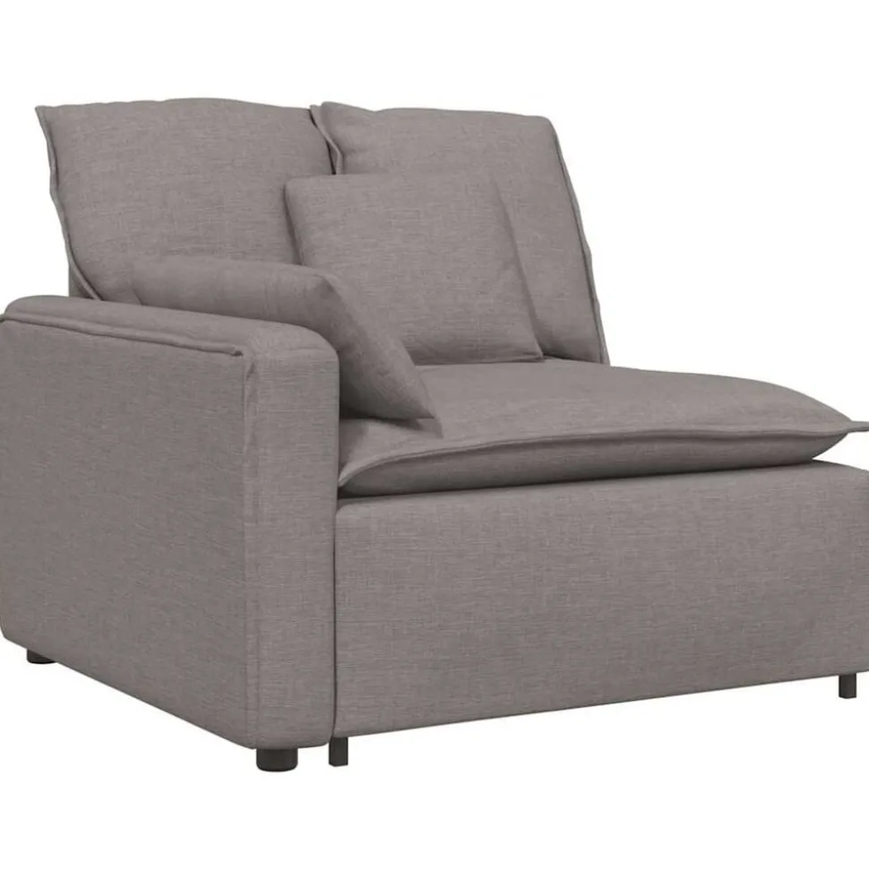 vidaXL Modulaire bank met kussens taupe