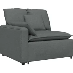 vidaXL Modulaire bank met kussens donkergrijs