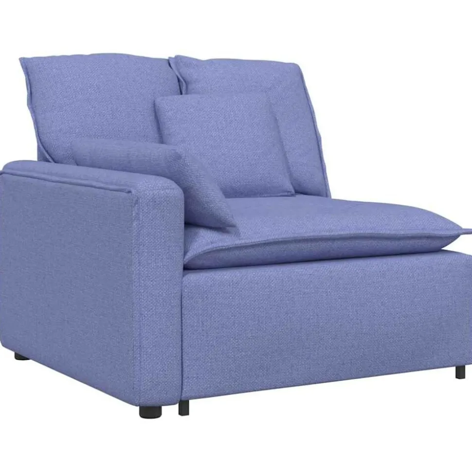vidaXL Modulaire bank met kussens jeansblauw