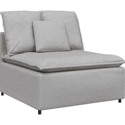 vidaXL Modulaire bank middenmodule met kussens 100 cm wolk grijs