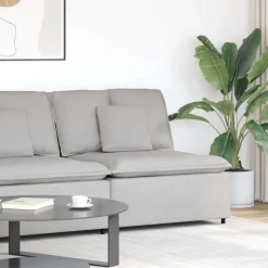 vidaXL Modulaire bank middenmodule met kussens 100 cm wolk grijs