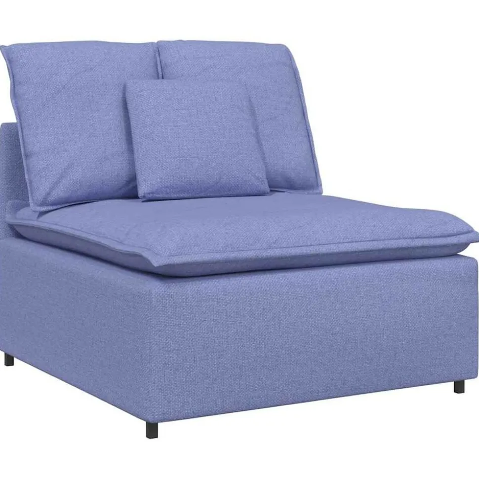 vidaXL Modulaire bank middenmodule met kussens 100 cm spijkerblauw