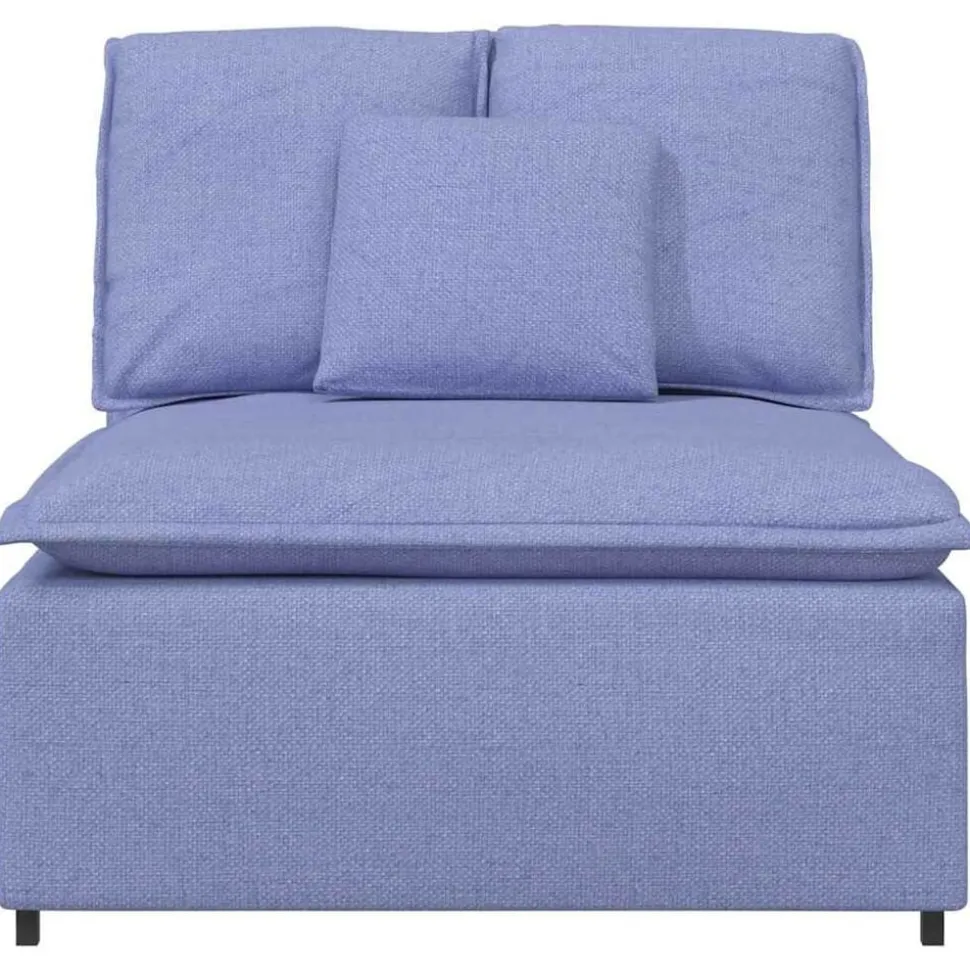vidaXL Modulaire bank middenmodule met kussens 100 cm spijkerblauw