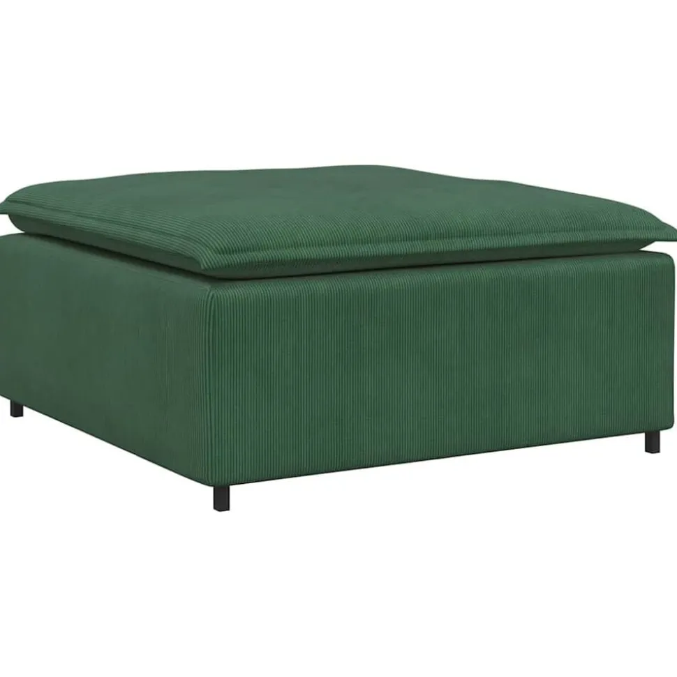 vidaXL Modulaire bank voetenbank module donkergroen 100x100x48 cm