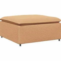 vidaXL Modulaire bank voetenbank module beige 100x100x48 cm