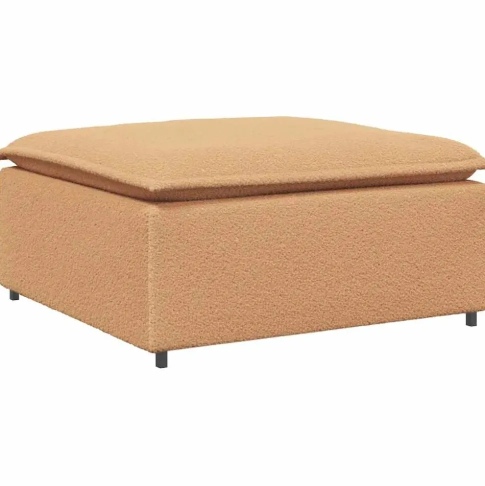 vidaXL Modulaire bank voetenbank module beige 100x100x48 cm