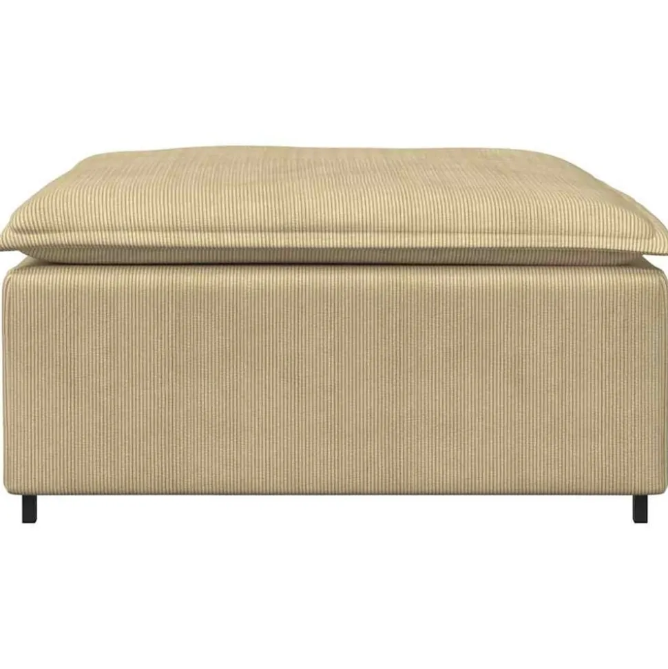 vidaXL Modulaire bank voetenbank module grijsgroen 100x100x48 cm